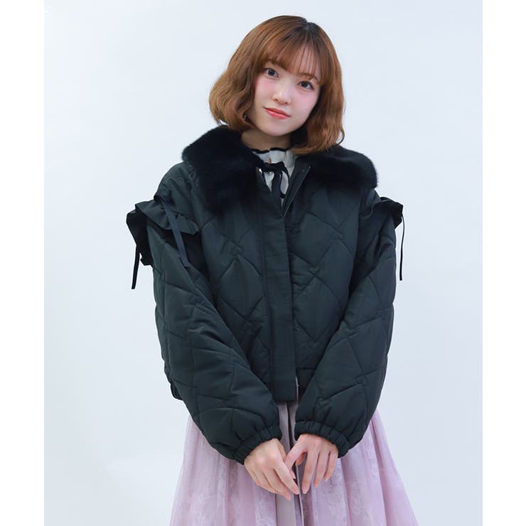 黒 | ハートキルティングコート | axes femme