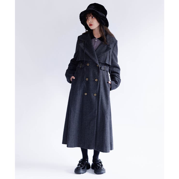 2WAYカラーロングコート[品番：IGAW0007087]｜axes femme