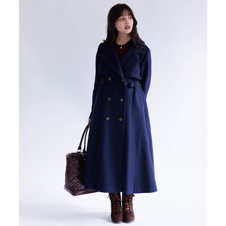 2WAYカラーロングコート[品番：IGAW0007087]｜axes femme