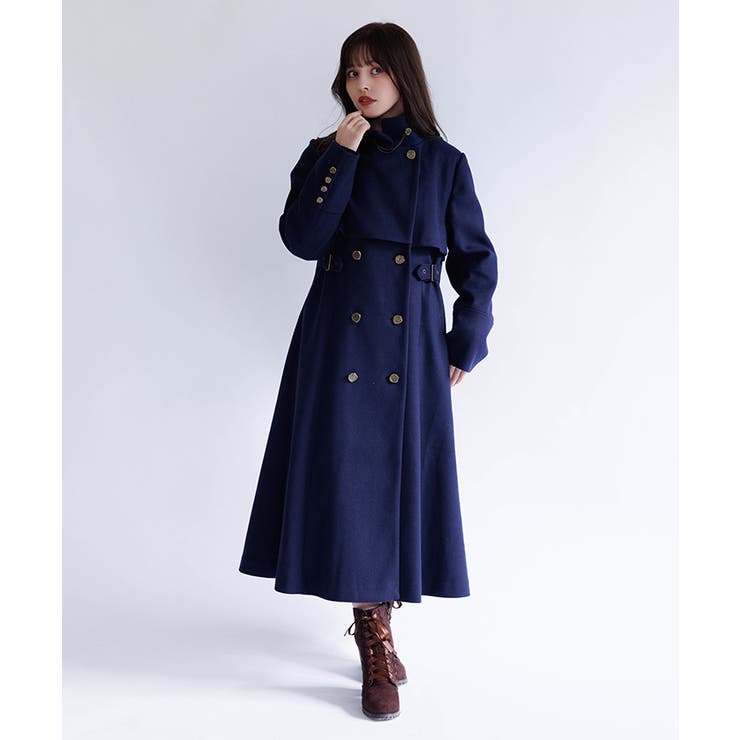 2WAYカラーロングコート[品番：IGAW0007087]｜axes femme