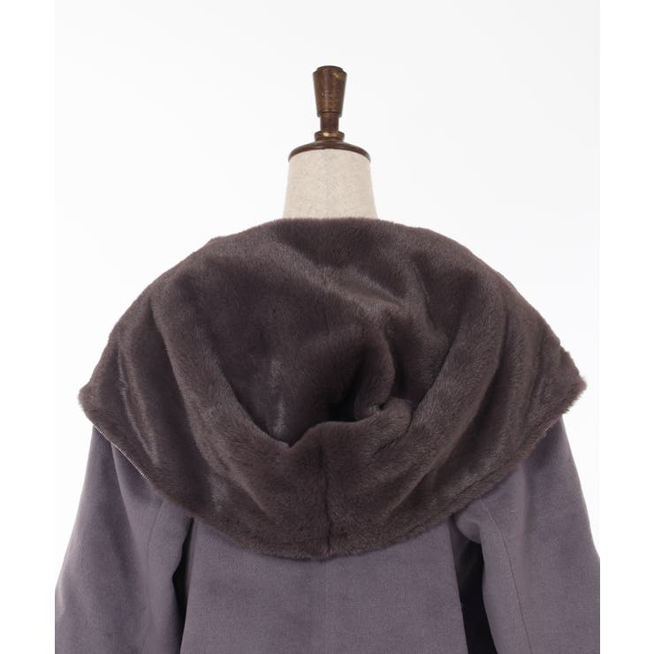ファー付ショートコート[品番：IGAW0004241]｜axes femme
