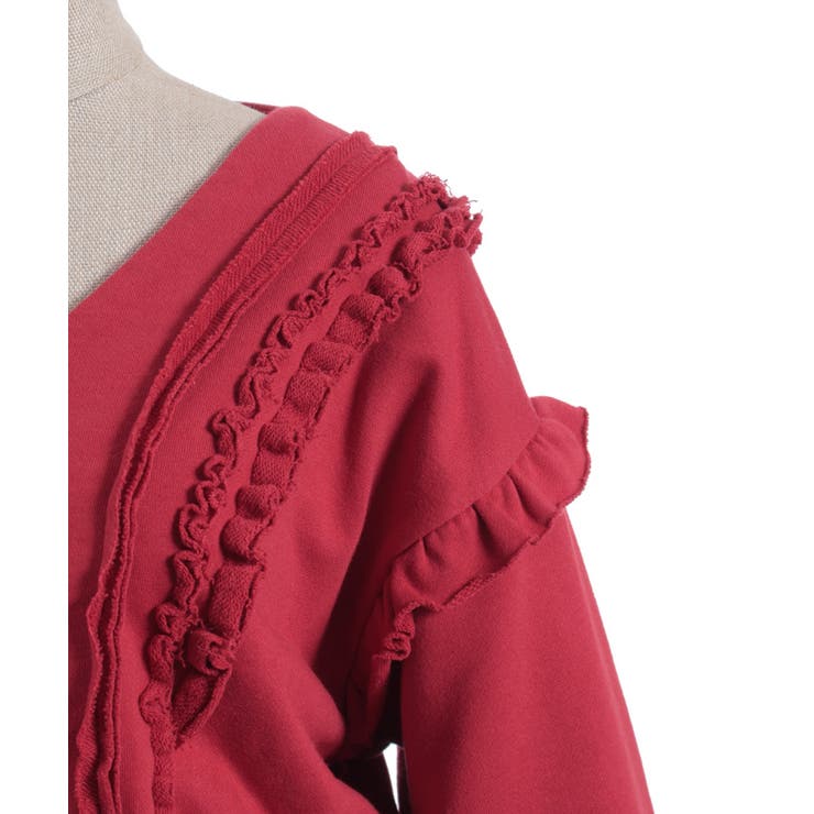 ダメージフリル裏毛カットカーディガン | axes femme | 詳細画像12 