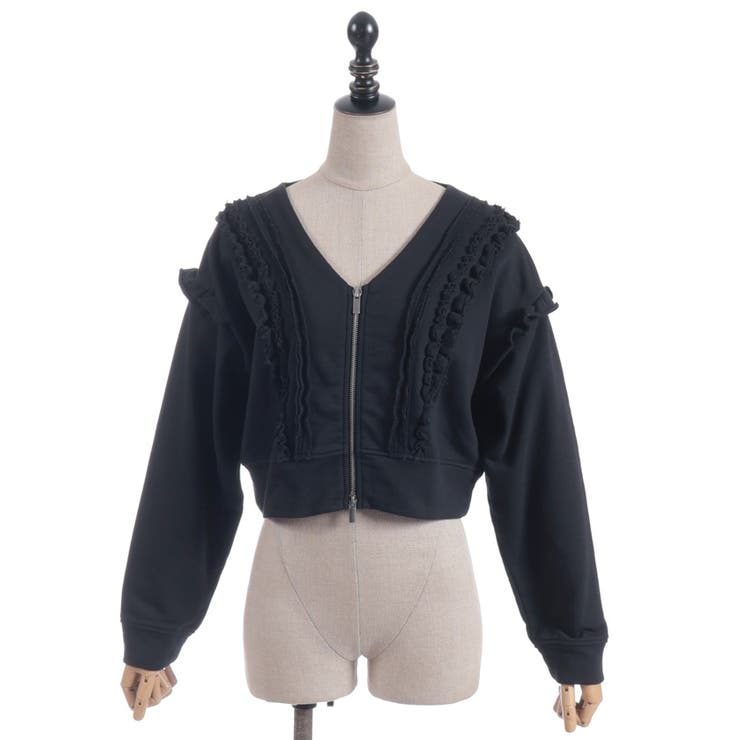 ダメージフリル裏毛カットカーディガン | axes femme | 詳細画像16 