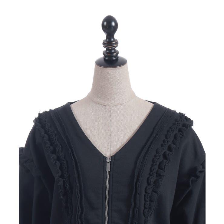 ダメージフリル裏毛カットカーディガン | axes femme | 詳細画像19 