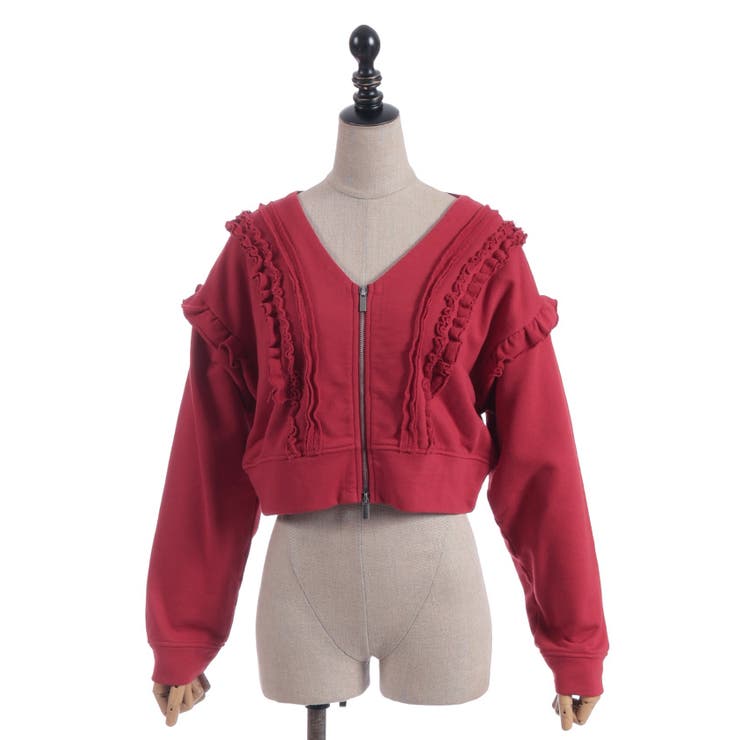 ダメージフリル裏毛カットカーディガン | axes femme | 詳細画像7 