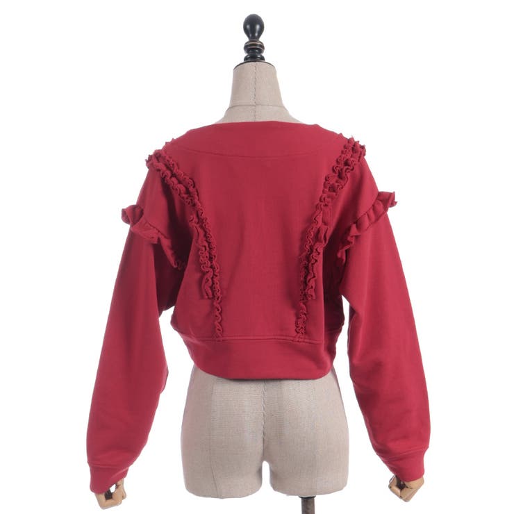 ダメージフリル裏毛カットカーディガン | axes femme | 詳細画像9 