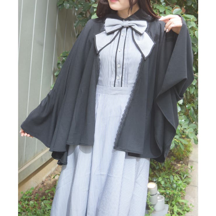 黒 | バックレースＵＶポンチョ | axes femme