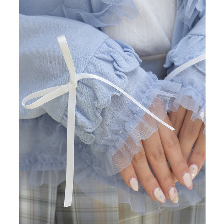 ＵＶカットフードフリルカーディガン | axes femme | 詳細画像12 