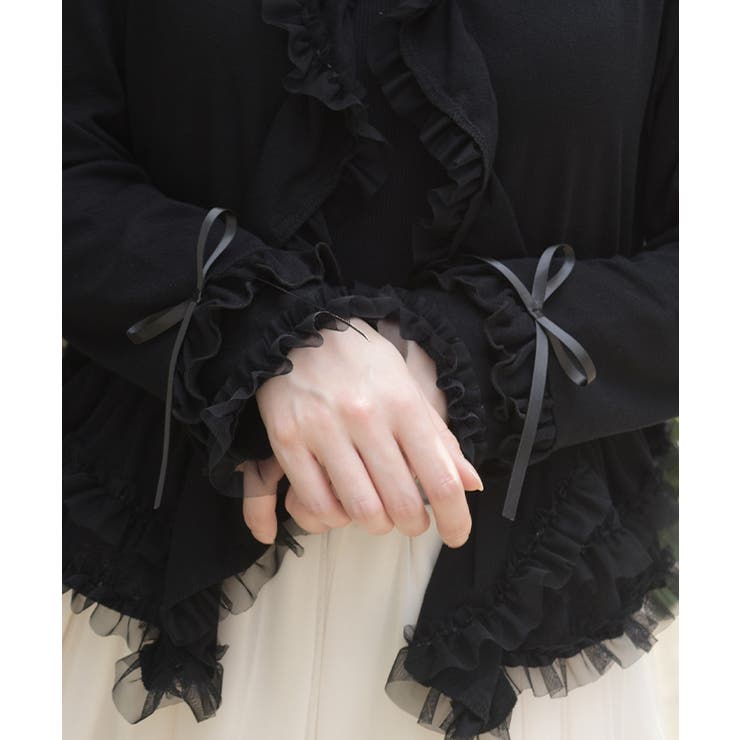ＵＶカットフードフリルカーディガン | axes femme | 詳細画像9 