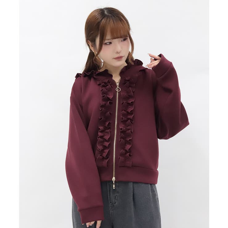 フリルショートパーカー | axes femme | 詳細画像12 