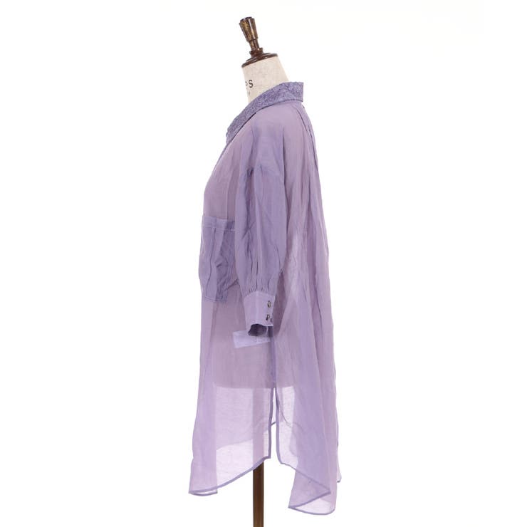 シアースキッパーロングシャツ[品番：IGAW0000188]｜axes femme