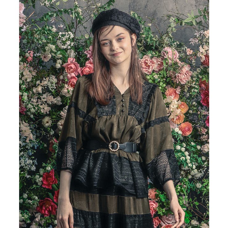 Aラインレースブラウス[品番：IGAW0001614]｜axes femme（アクシーズ