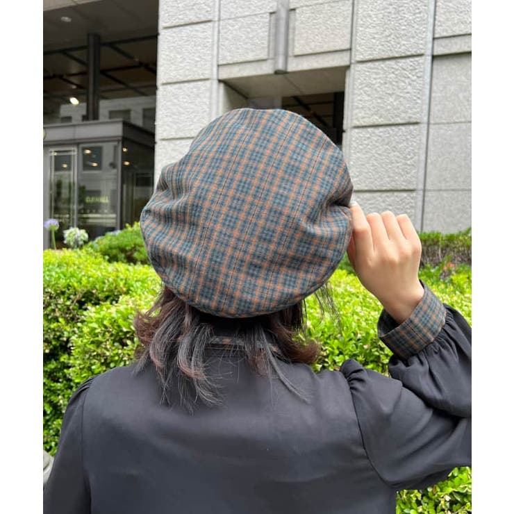 チェック柄ベレー帽[品番：IGAW0003921]｜axes femme（アクシーズ