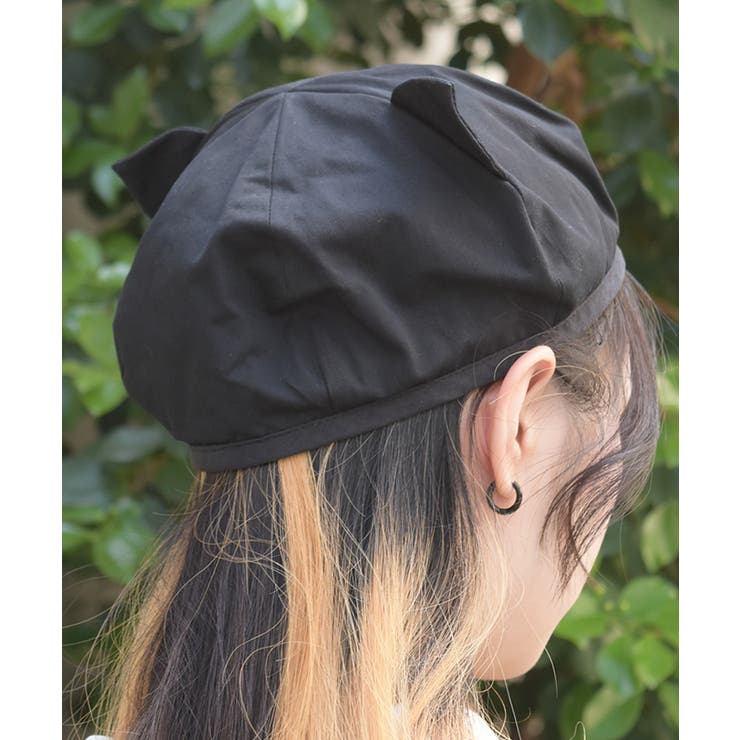 黒 | ネコ耳ベレー帽 | axes femme