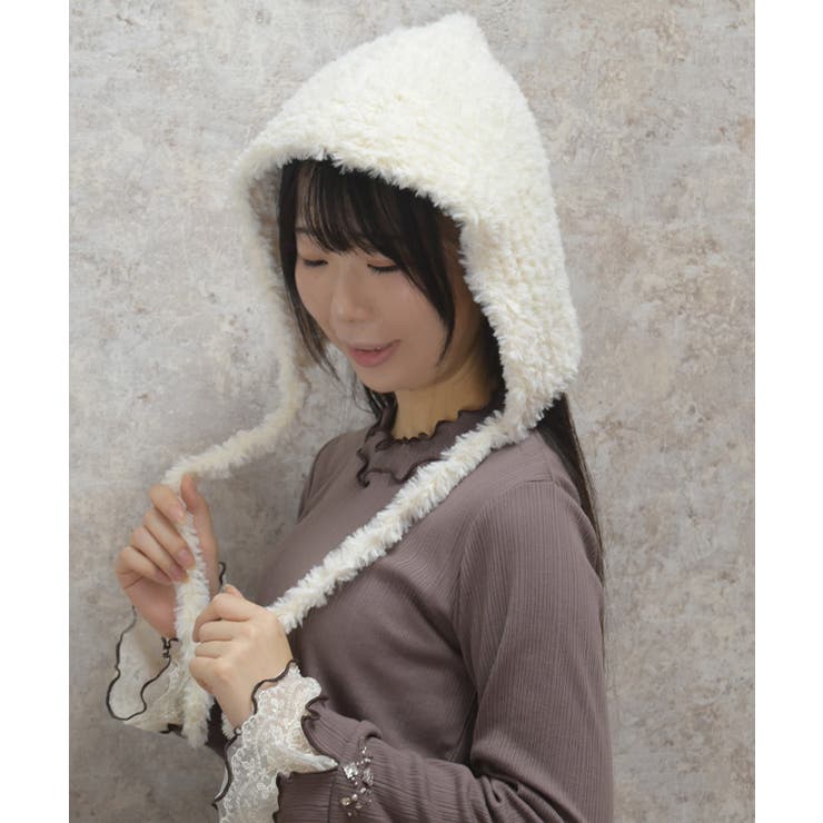 白 | モールニットボンネット | axes femme