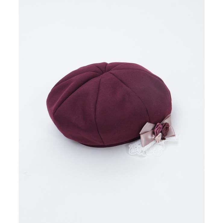 巻きバラブローチ付きベレー | axes femme | 詳細画像12 