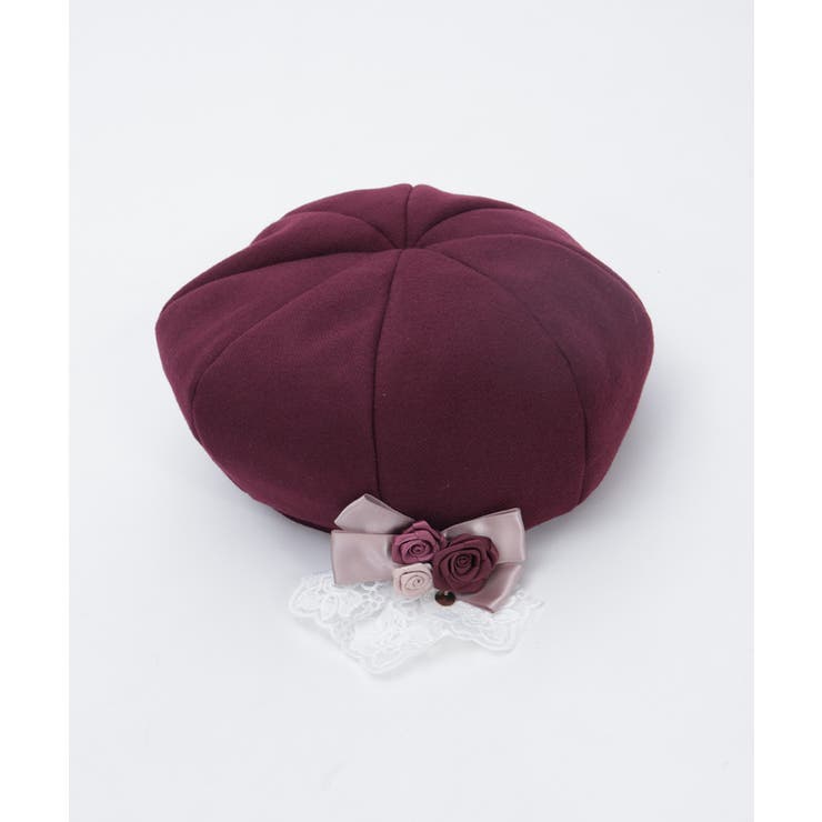 巻きバラブローチ付きベレー | axes femme | 詳細画像13 