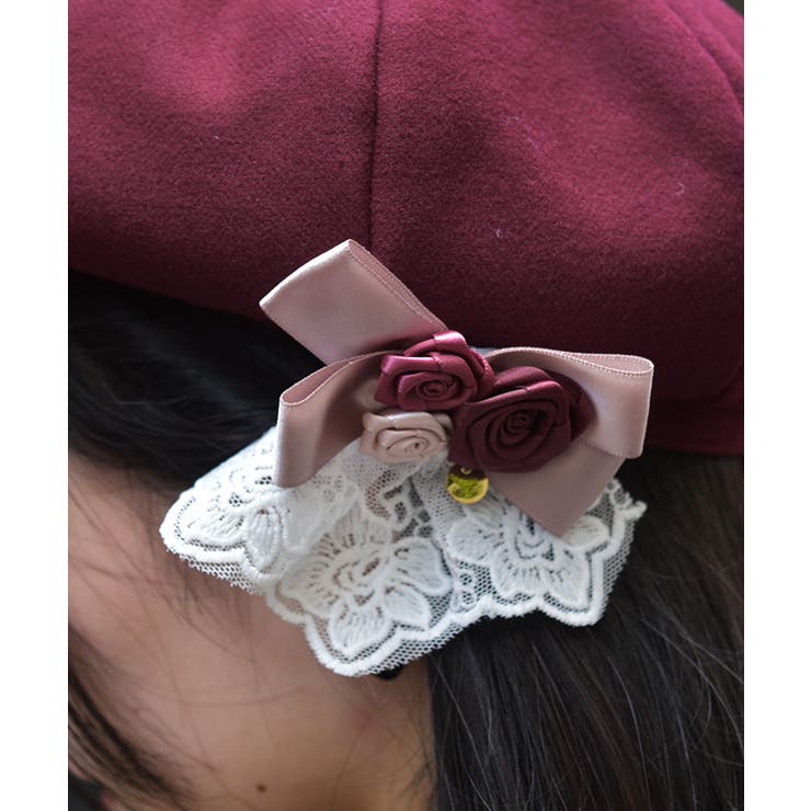 巻きバラブローチ付きベレー | axes femme | 詳細画像3 