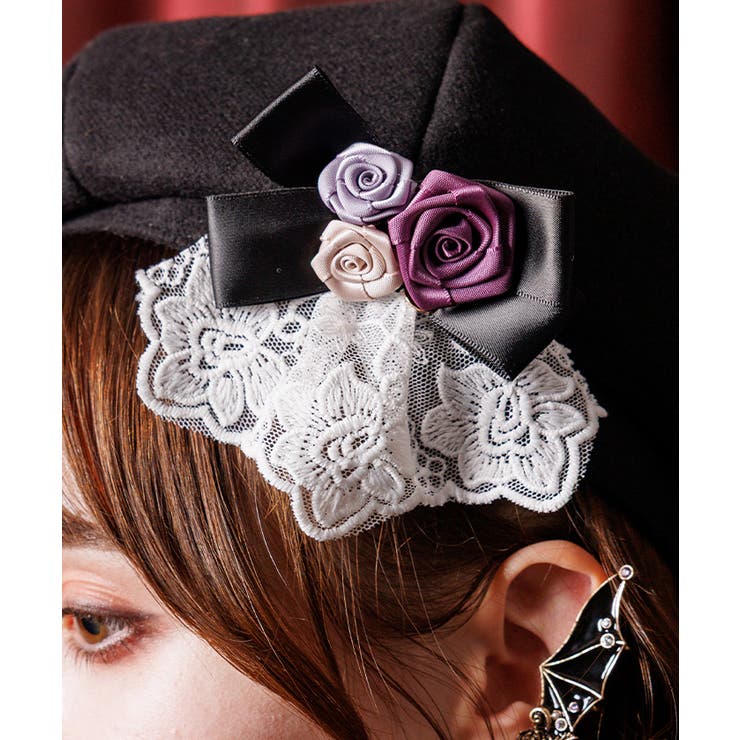 巻きバラブローチ付きベレー | axes femme | 詳細画像5 