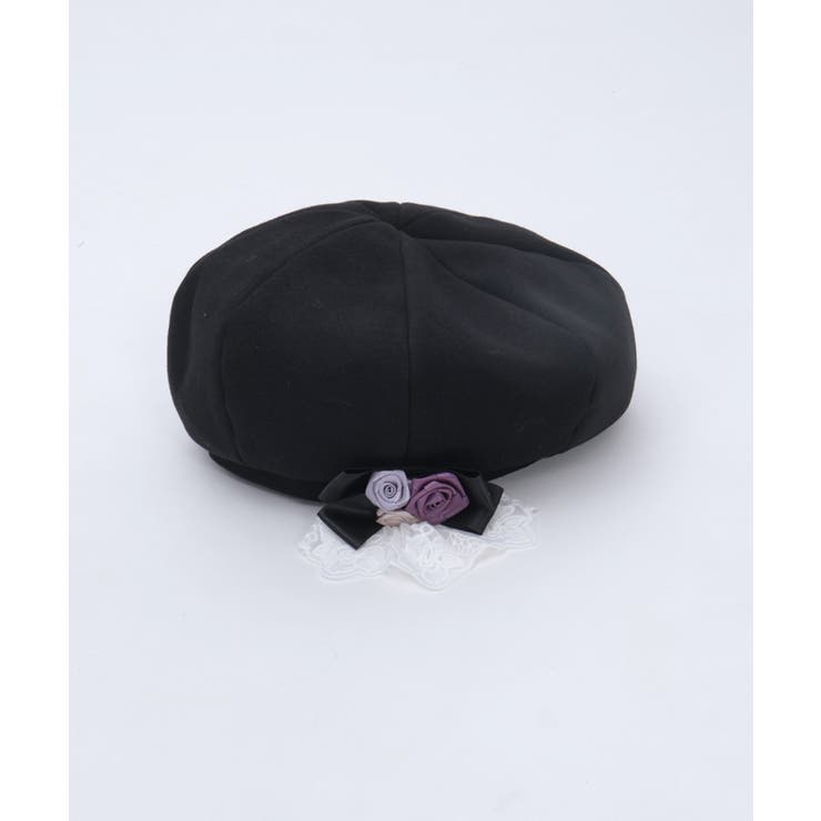 巻きバラブローチ付きベレー | axes femme | 詳細画像7 