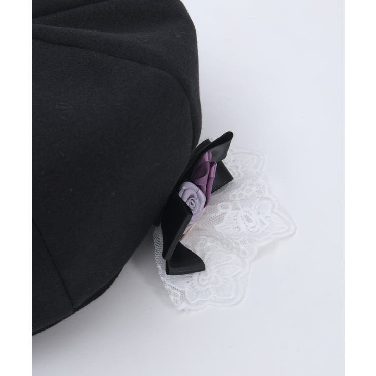 巻きバラブローチ付きベレー | axes femme | 詳細画像8 