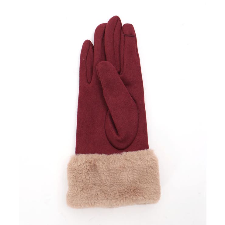 雪刺繍×パールファー手袋[品番：IGAW0005611]｜axes femme