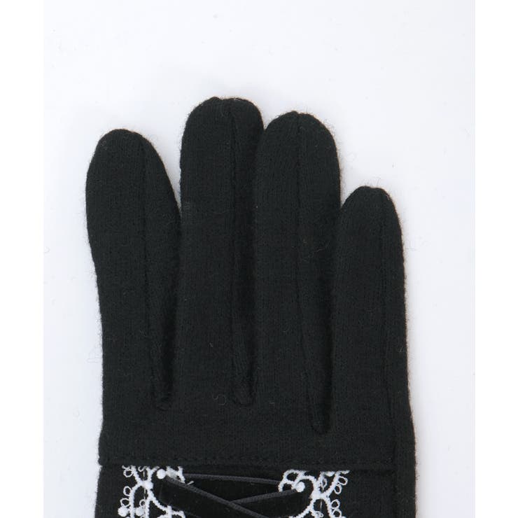 ベロアリボンレースアップ手袋 | axes femme | 詳細画像11 
