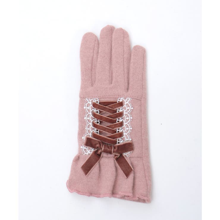 ベロアリボンレースアップ手袋 | axes femme | 詳細画像15 