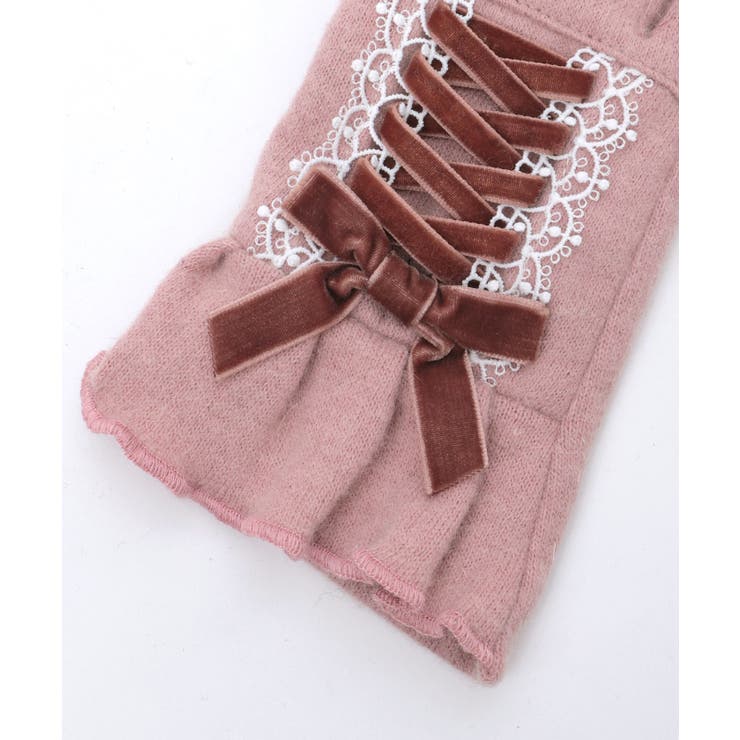 ベロアリボンレースアップ手袋 | axes femme | 詳細画像17 