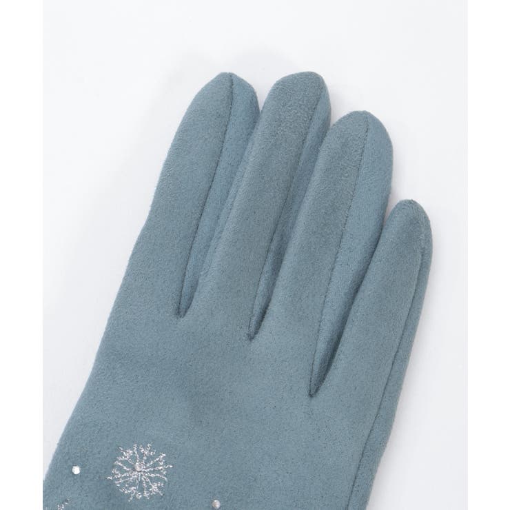 雪刺繍スエードファー手袋 | axes femme | 詳細画像13 