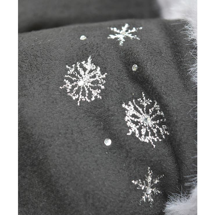 雪刺繍スエードファー手袋 | axes femme | 詳細画像2 