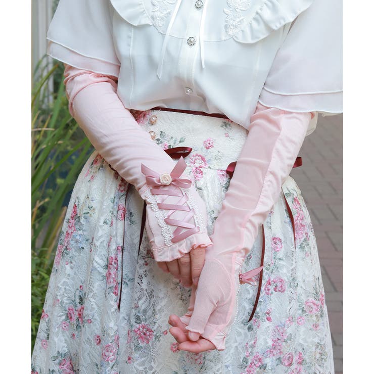 レースアップＵＶロング手袋 | axes femme | 詳細画像2 