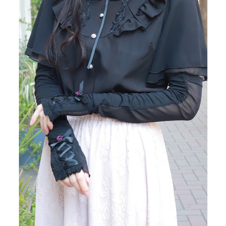 レースアップＵＶロング手袋 | axes femme | 詳細画像4 