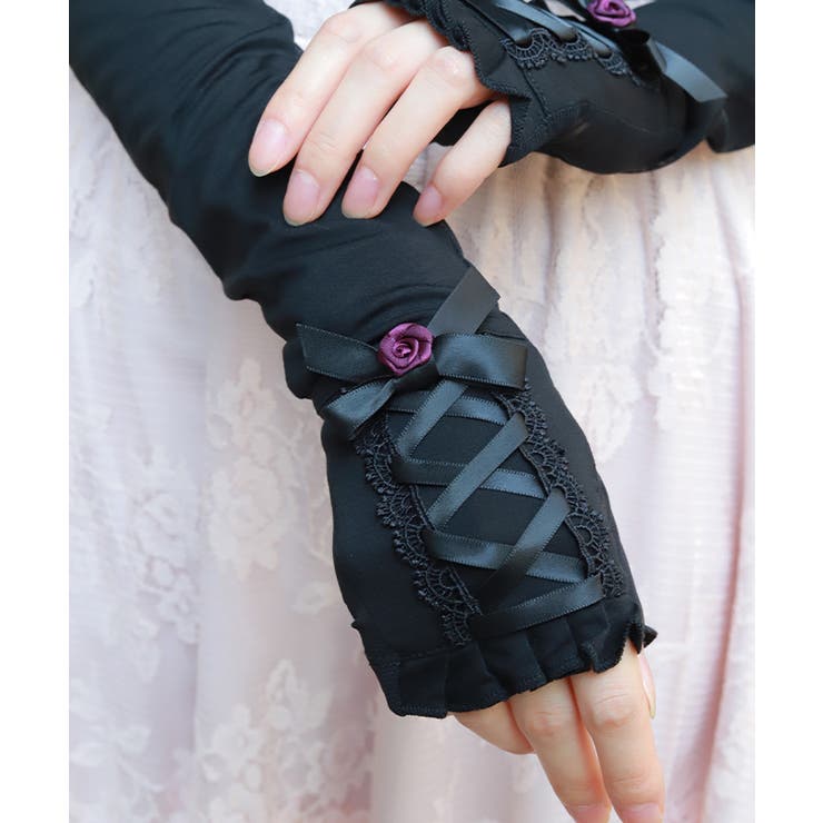 レースアップＵＶロング手袋 | axes femme | 詳細画像5 