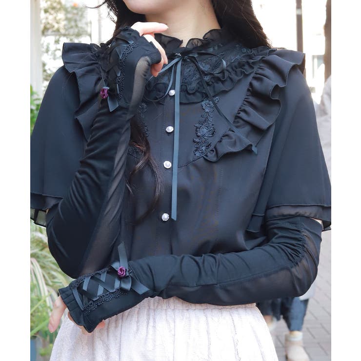 レースアップＵＶロング手袋 | axes femme | 詳細画像6 