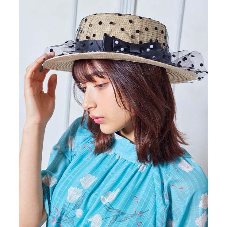 ドットチュールカンカン帽[品番：IGAW0001622]｜axes femme