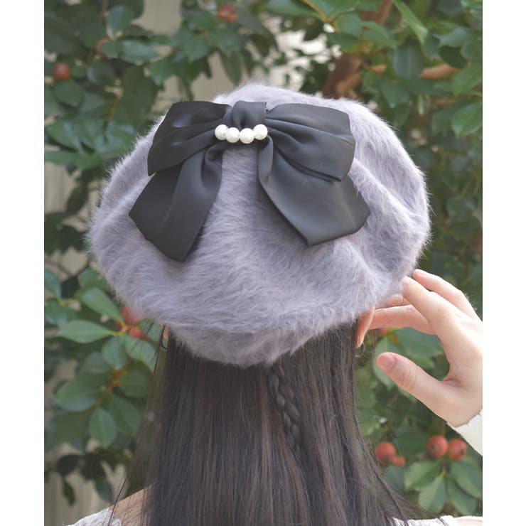 パール付きリボンファーベレー | axes femme | 詳細画像1 