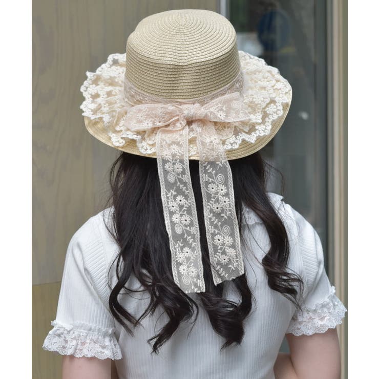 レースリボンフリルカンカン帽[品番：IGAW0006305]｜axes femme