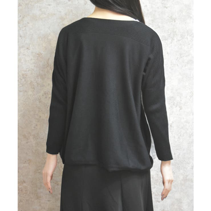 バイカラーニットチュニ | axes femme | 詳細画像3 