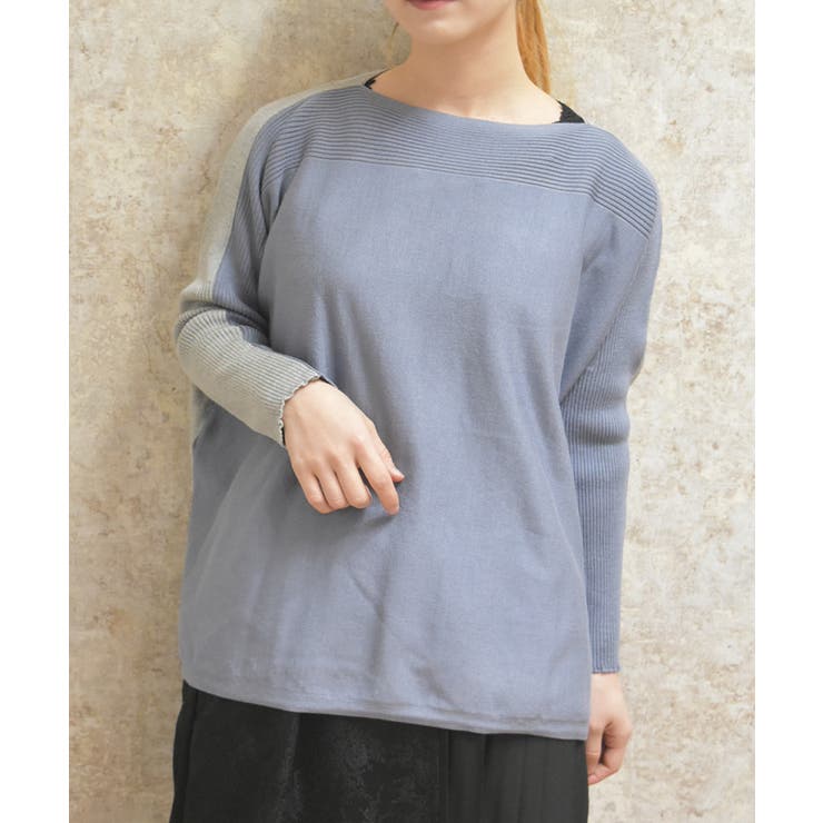 バイカラーニットチュニ | axes femme | 詳細画像4 