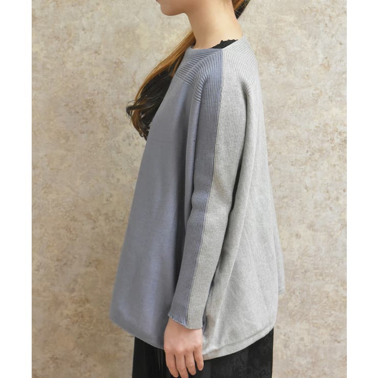 バイカラーニットチュニ | axes femme | 詳細画像5 