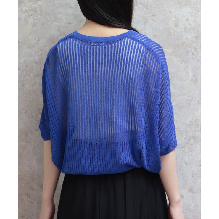 メッシュドルマンカーディガン | axes femme | 詳細画像3 