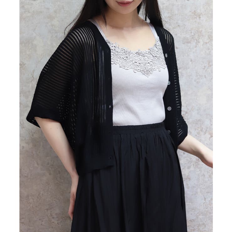 メッシュドルマンカーディガン | axes femme | 詳細画像5 