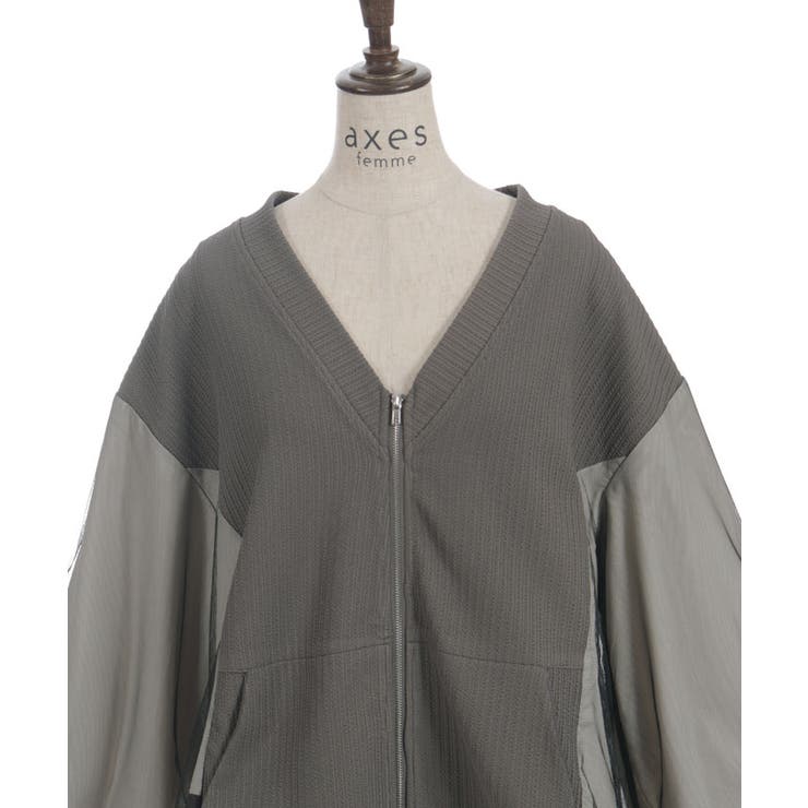 チュール切替カーデ | axes femme | 詳細画像11 