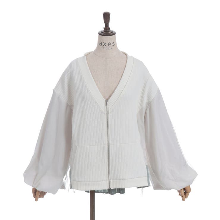 チュール切替カーデ | axes femme | 詳細画像17 