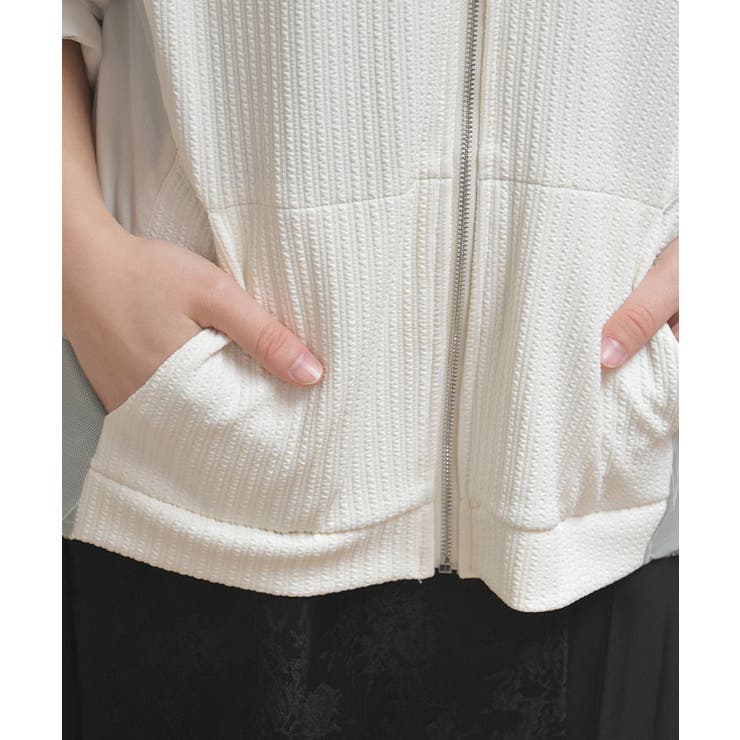 チュール切替カーデ | axes femme | 詳細画像4 