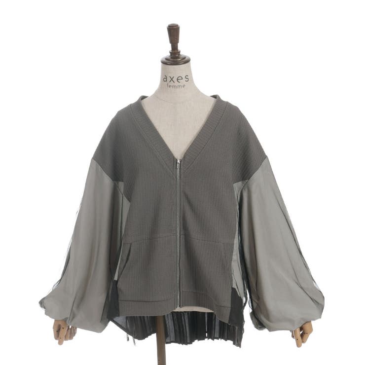 チュール切替カーデ | axes femme | 詳細画像8 