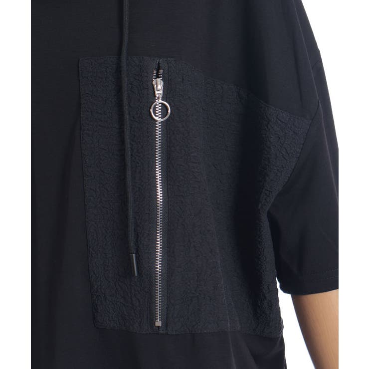 異素材切替パーカー | axes femme | 詳細画像11 