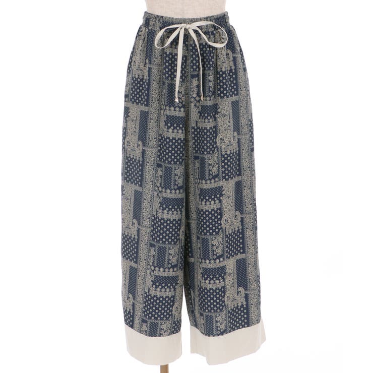 バンダナ柄配色パンツ[品番：IGAW0001564]｜axes femme
