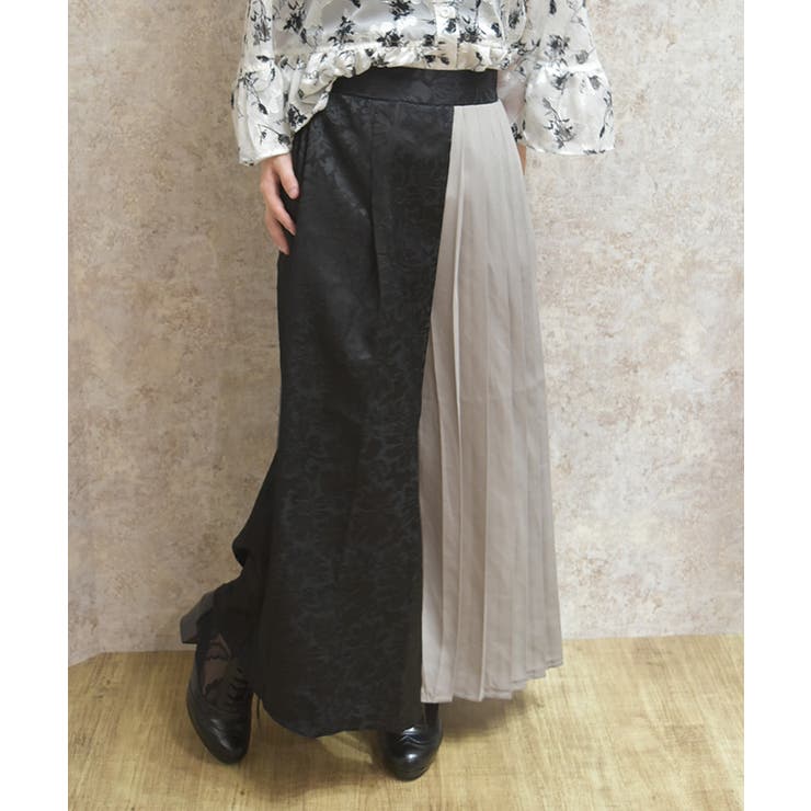 異素材プリーツ切替パンツ | axes femme | 詳細画像4 